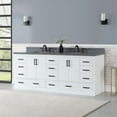 thumbnail image 4 of Monna 84" Double Bathroom Vanity Set in White with Concrete Grey Composite Stone Countertop without Mirror, 4 of 8