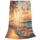 thumbnail image 2 of Balery Tropical Sunset Beach Scene Manta de Felpa Suave y Acogedora – Cobija de Franela Aterciopelada para Cama, Lavable y Cálida para Sofá, Mascotas, Transpirable-80"x60", 2 of 7