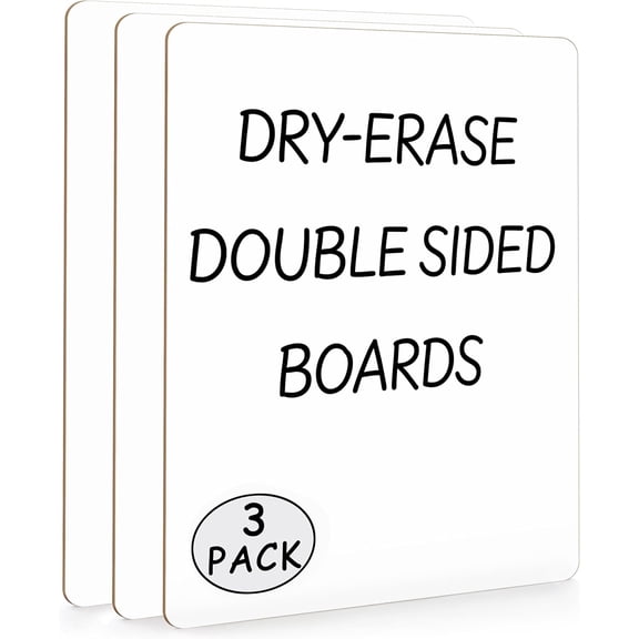 Scribbledo 3 Pack Small White Board Dry Erase Mini Whiteboard 9x12 Inch Small Dry Erase Board Marker Dry Erase Lapboards Handheld Personal White Boards for Students Small Whiteboard Office Kitchen