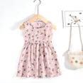 thumbnail image 1 of Robe Sans Manches pour Filles Bébé Mignonne Imprimée Dessin Animé Robes de Princesse en Coton Vêtements d'Été pour Enfants Vêtements de Plage pour Filles, 1 of 1