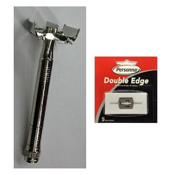 Double Edge Safety Razor + Personna Double Edge Stainless Steel Refill