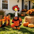 thumbnail image 4 of AZXY Halloween Goose Outfit, Fits 23" Porch Goose Statue, Goose Clothing & Goose Cloth, Gothic Goose Clothes Dress for Cement Plastic Lawn Goose, Outdoor Halloween Decor for Porch Yard Lawn Garden, 4 of 8