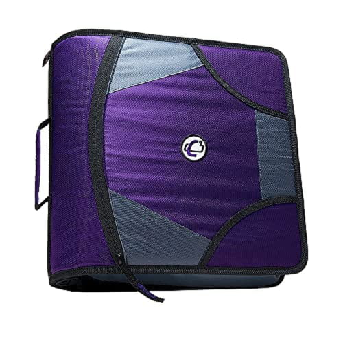 Caseit The King Sized Zip Tab Zipper Binder 4 Inch DRings 5