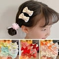 thumbnail image 2 of 10pcs/set Flower Bowknot Elastics Hair Ties for Girl Children Cute Rubber B, 2 of 8