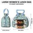 thumbnail image 5 of Cute Akita Dog Beagle Bulldog Rottweiler Dachshund Drawstring Lunch Bag Women - Drawstring Lunch Bag Insulated for Work Office - Stain-Resistant Large Lunchbags for Women with Multi-Pockets, 5 of 6
