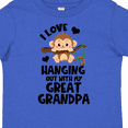 thumbnail image 4 of Inktastic Monkey I Love Hanging out with My Great Grandpa Boys or Girls Toddler T-Shirt, 4 of 5