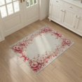 thumbnail image 3 of ODIKA Vintage Pink Ribbon Scroll Border Alfombra Para Cuarto Pet Friendly & Kids Safe for Bedroom, Bedside, Nursery, 3 of 7