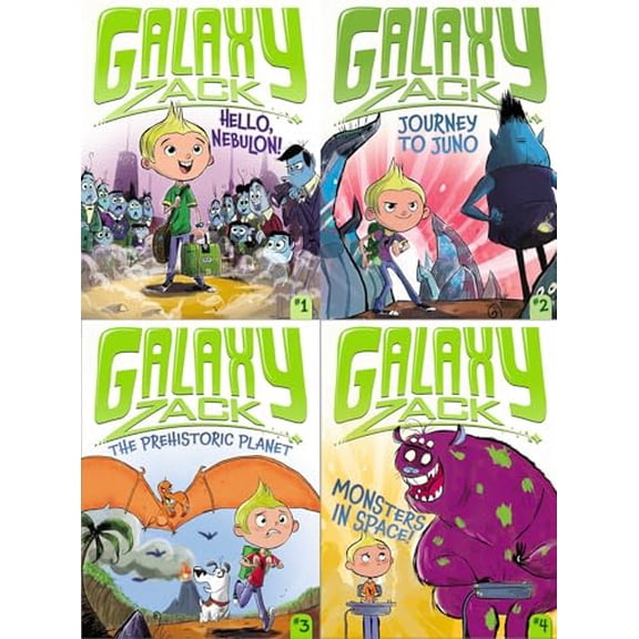 Pre-Owned The Galaxy Zack Collected Set: A Stellar Four-Book Collection: Hello, Nebulon!; Journey to Juno; The Prehistoric Planet; Monsters in Space!, 9781481406659, 1481406655, Paperback, Collected