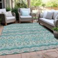 thumbnail image 6 of Addison Rugs Chantille Indoor/Outdoor Transitional Moroccan Teal Washable Rectangle Rug, 5' x 7'6", 6 of 6