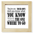thumbnail image 1 of Cadre Photo Carré pour Mur Ou Table avec Citation "You Decide Where To Go", 1 of 3