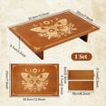 thumbnail image 3 of PH Butterfly Phases Table 12 x 7.8 inch Wooden Meditation Table Wood Wiccan Tables Shrine Butterfly Tables for Room Engraved Mystic Decor Wiccan Supplies Brown, 3 of 9