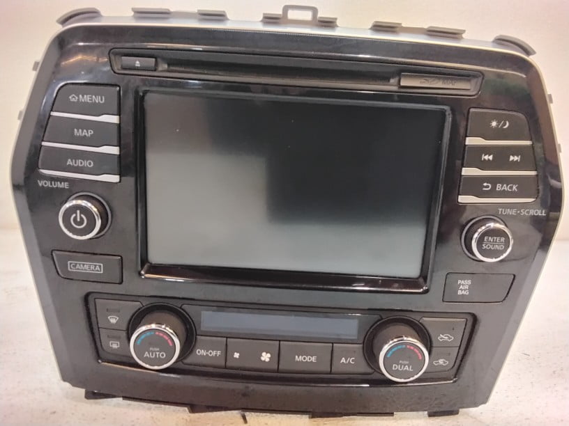 Pre-Owned 16 Nissan Maxima Navigation Radio & Display w/Temperature Control 259154RA1B OEM - Verify Specific Vehicle Fitment In Description - (Good)