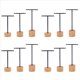thumbnail image 1 of Soporte de Exhibición de Aretes de Barra en T de 12 Piezas con Soportes de Joyería de Base de Madera Organizador de Joyería Colgante para Accesorios de Fotografía A, 1 of 5
