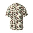 thumbnail image 6 of Lsque Insects A print Men's Cuban Collar Short Sleeve Shirt Summer Beachwear Casual Button Down Fashionable Vacation Leisure Shirt-X-Large, 6 of 7