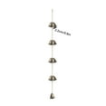 thumbnail image 3 of Christmas Brass Cow Bells, Large Shabby Style Metal Hanging Decor with Rope, Wind Chime for Home Doorway, Festive Xmas Holiday Ornament, Winter Celebration Decor, 3 of 6