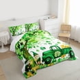 thumbnail image 3 of Feelyou Farmhouse Gnome Full Size Comforter Sets, Shamrock Truck Day Bedding Sets, 3pcs, 3 of 8