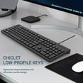 Computer Keyboard Wired, Plug Play USB , Low Profile Chiclet Keys