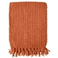 thumbnail image 2 of Chenille Basket weave Knit Throw with Fringe, Lightweight Breathable Chenille Blanket for Couch, Chair, Bed, Outdoor Use, 2 of 4