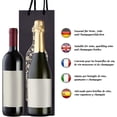 thumbnail image 3 of CHAO 10 Bolsas para Botellas de Vino - Patrón Dorado 2# - 35 x 12 x 9 cm Bolsas de Regalo para Vino, Prosecco y Champán - Botellas de Vino y Vides, 3 of 5