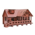 thumbnail image 3 of Rompecabezas 3D Arquitectura Cabaña Construcción Kits de bricolaje Artesanía Educación Juguete Adorno Villa de playa, 3 of 9