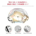 thumbnail image 5 of Balery Cute Animals Shower Caps, Double Layer Waterproof Shower Cap, Double Layers Reusable Shower Cap With Soft Comfortable For Long Thick Hair Soft Bath Shower Hair Caps, 5 of 9