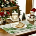 thumbnail image 3 of Snowman Cardinals Trees Christmas Placemats, 12x18 Inch Seasonal Winter Xmas Holiday Washable Table Mats Set of 4, Thanksgiving Party Kitchen Dining Decoration (Christmas Day -8, 12\u2018‘x18\u2018‘), 3 of 5