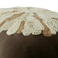 thumbnail image 3 of Decorative Pillow Covers, Brown 12x12 inch (30x30 cm) Decorative Pillow Covers, Jute Embroidery, Medallion Decorative Pillow Covers, Contemporary Style, Floral Pattern - Mother Nature, 3 of 5