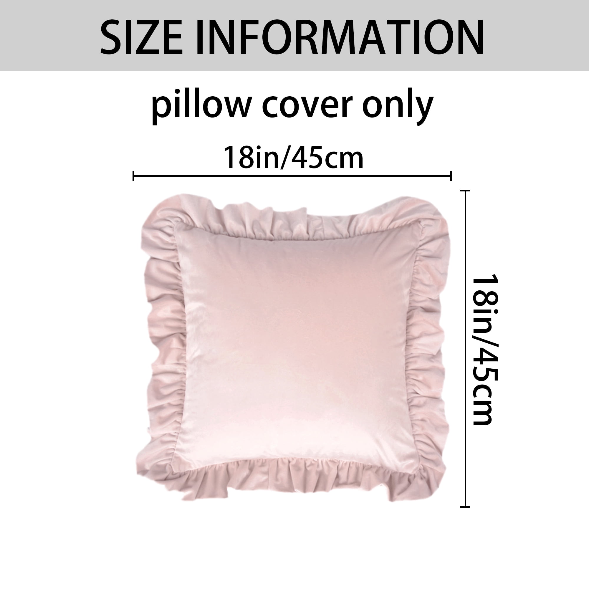Unique Bargains 2 Pcs Scalloped Square Throw Pillow Covers Pink/Yellow 18" x 18"