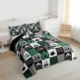 thumbnail image 3 of Homewish Camper Car Rv Bedding Comforter Set,Outdoor Camping Adventure Twin Comforter Sets,Green Gray Black Bedding Set For Children,Breathable Home Decor Reversible,2pcs, 3 of 8