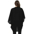 thumbnail image 3 of Women's  Loose Fit 3/4 Sleeves Kimono Style Cover Up Solid Cardigan S-3XL, 3 of 4