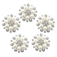 thumbnail image 1 of 5Pcs/set Diamante Rhinestone Decorative Button for Sewing on Clothing Costume Bag 30mm White, 1 of 8