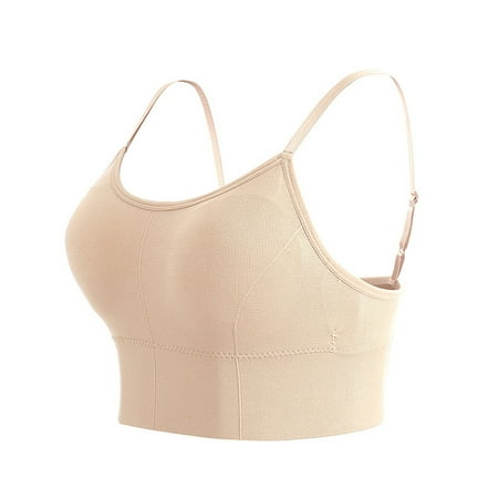 

Qcmgmg Women Strappy Wireless Bra Cami Support Comfort Bralette