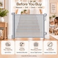 thumbnail image 2 of SPACEANY Baby Gate, Durable Retractable and Portable Easy To Use Safety Mesh Gate, for Stairs, Doorways, Hallways, Indoor and Outdoor, Ideal for Dogs, 33.5 Inch Tall (45 Inch rayWide, Gra'y), 2 of 9