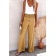thumbnail image 1 of Pantalones anchos casuales, elásticos, de lino y algodón de color sólido para mujer de primavera y verano de estilo europeo y americano., 1 of 6