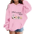 thumbnail image 3 of Kiijoy Tween Girls Casual Hoodie Cute Animal Print Soft Hooded Sweatshirt, Sizes 12-13, 3 of 3