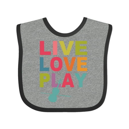 

Inktastic Live Love Play Violin Gift Baby Girl Bib