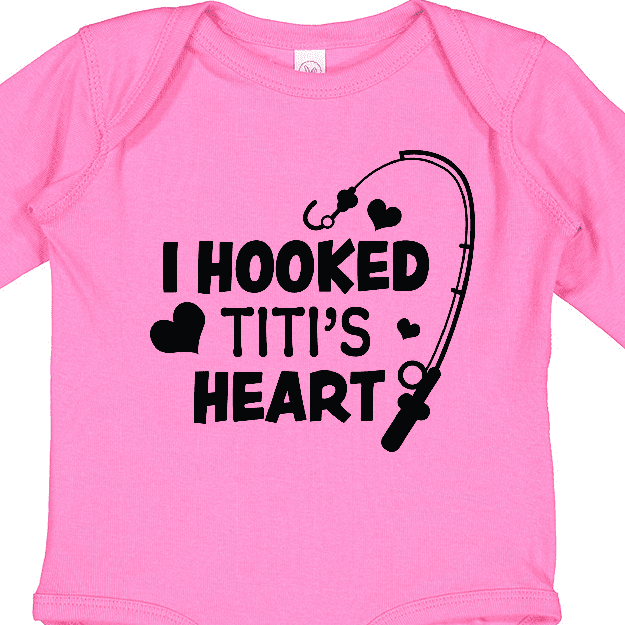 Inktastic I Hooked Titi's Heart with Fishing Rod Girls Toddler Dress
