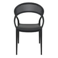 thumbnail image 3 of Luxury Commercial Living 32.25" Black Mesh Outdoor Patio Round Dining Chair, 3 of 9