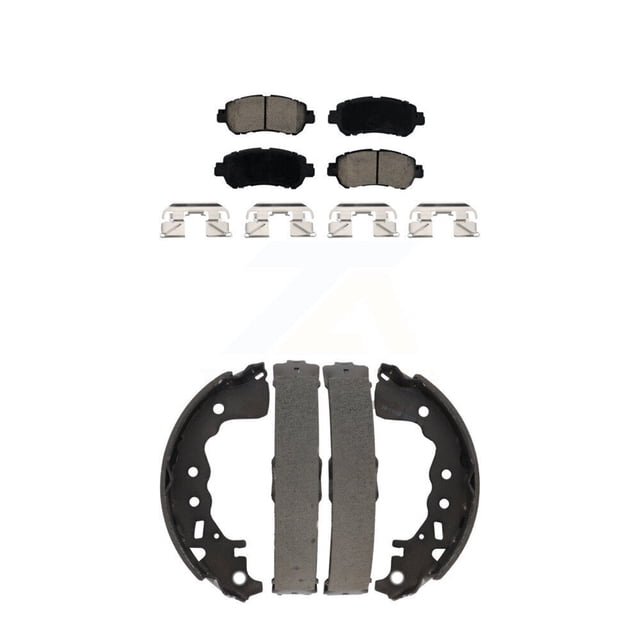 Transit Auto Front Rear Ceramic Brake Pads and Drum Shoes Kit for Car Nissan Kicks Versa KCN-100760