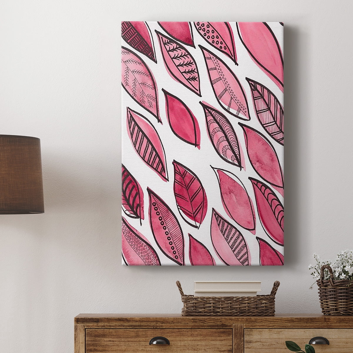 Patterned Leaf Shapes III Premium Gallery Wrapped Canvas - Ready to Hang