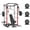 120LBS Red Home gym Package, variant on ALLVIATE Power Cage, 2000LBS Space Saving All-in-One Design, Cable Crossover and Dual Independent Pulley System, Heavy Duty Full Body Workout Cage with Complete Training Attachments for Home Gym