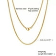 thumbnail image 5 of 2/3/4/5/7mm Fashion 316L Stainless Steel Rolo Link Chain Necklace for Women Men, 5 of 9