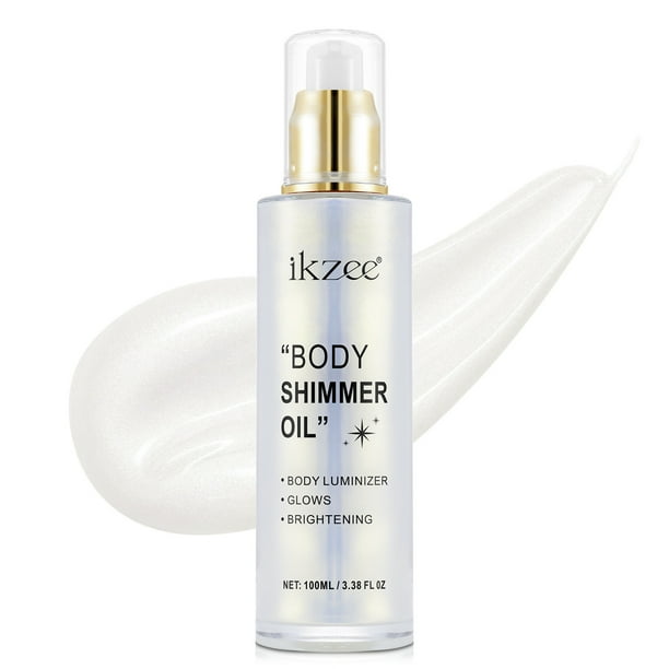 Aceite corporal con brillo y aceites esenciales, brillo cosmético líquido para rostro y cuerpo, suave y sin irritación, disponible en cuatro colores. 100 ml. Leche para la piel.