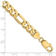 thumbnail image 2 of Classic Charming Stunning 14K 7.5mm Flat Figaro Chain Luxurious Sparkling Beautiful, 2 of 2