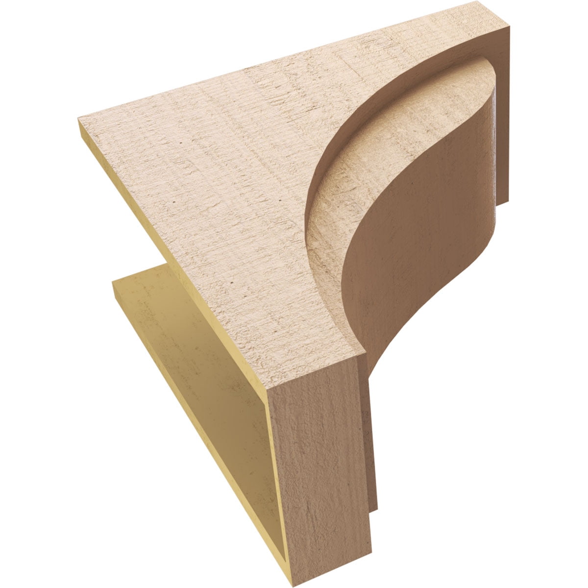 10"W x 20"D x 20"H Classic Helena Rough Cedar Woodgrain TimberThane Corbel, Primed Tan