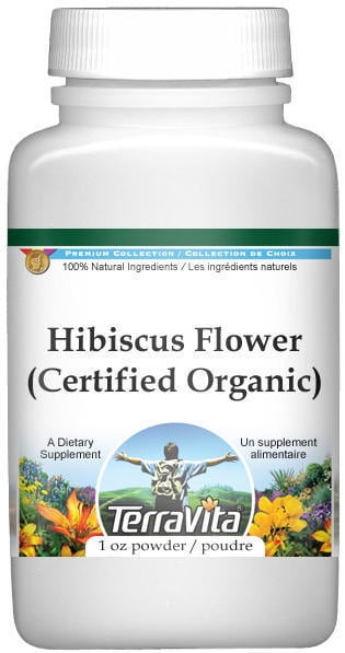 TerraVita Hibiscus Flower Powder, (Organic, 1 oz, 1-Pack, Zin: 517711)