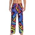 thumbnail image 2 of Lsque Vintage Audio Cassettes Print Men's Pajama Pants, Lounge Pant - Comfortable Home Wear,Elastic Waistband, Stylish Design-Small, 2 of 9
