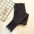 thumbnail image 5 of Women Comfy High Waist Elastic Stretch Tight-fitting Jeans Pants Solid Color Slim Long Simple Trousers, 5 of 6