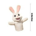 thumbnail image 3 of Soft White Bunny Hand Puppet with Active Mouth, Ventriloquist Performance Doll for Interactive Play, Easter Decoration, Family Bonding Activity (14x10x4in), 3 of 7
