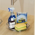 thumbnail image 3 of 2 Pack Lazy Susan Turntable Organizer for Cabinet Refrigerator 9.25'' + 10.6'' Rotating Lazy Susan, Transparent, 3 of 8